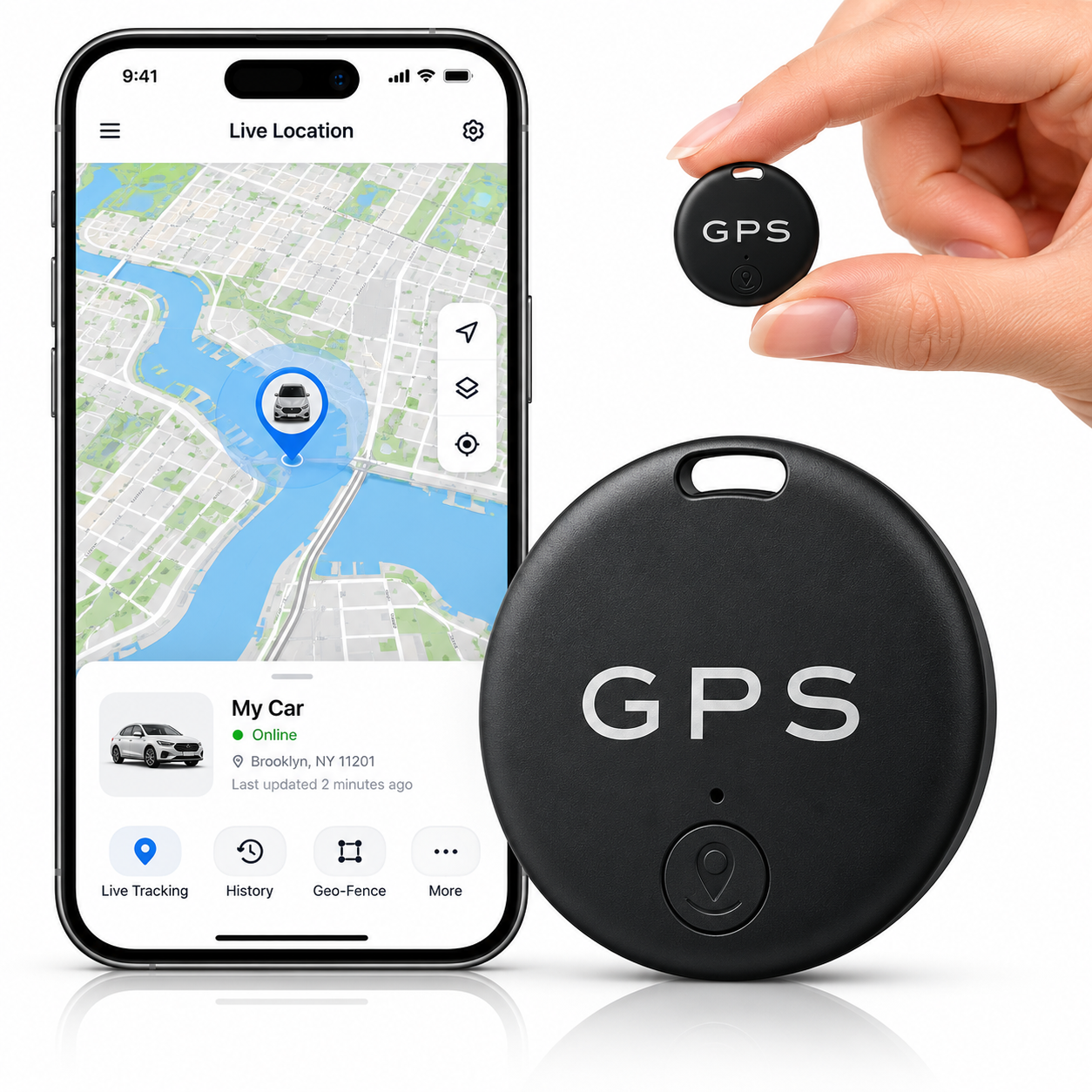 מאתר GPS מגנטי לרכב עם מעקב בזמן אמת